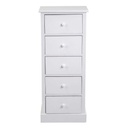 Mobiletto Eleonora cassettiera bianco 5cassetti cm 38x28h91
