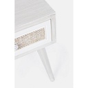 Mobiletto comodino in MDF un cassetto Bianco MONTIEL 35x30x h46,5 cm