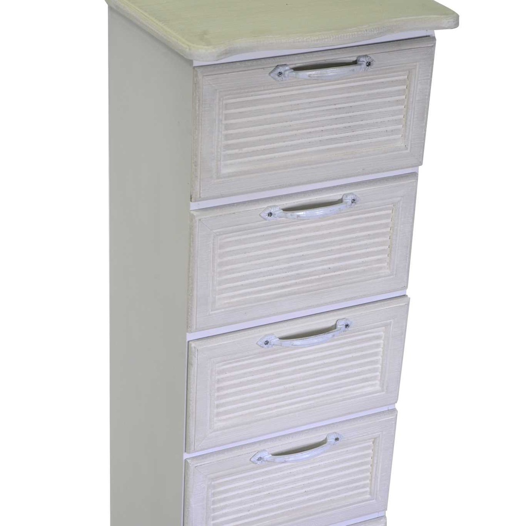 Mobiletto legno liverpool 6 cassetti bianco cm 29x23h95