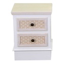Mobiletto legno losanna 2 cassetti crema cm 37x30h49