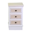 Mobiletto legno losanna 3 cassetti crema cm 37x30h64