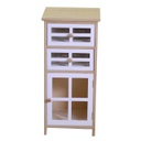Mobiletto naomi 1 anta + 2 cassetti naturale rettangolare cm 33x30h72