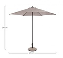 Ombrellone Delfi Antr-Tortora D270 - 