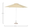 Ombrellone Delfi Beige diametro 270xh240 cm