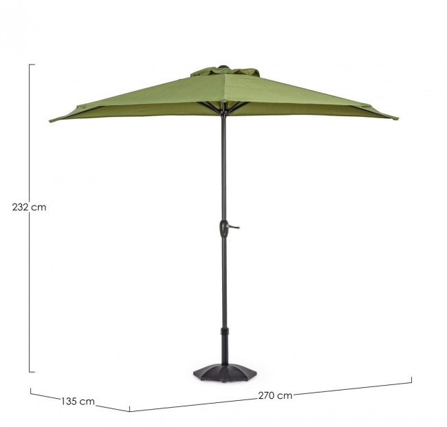 Ombrellone Kalife Mezzaluna 2.7 Olive - 