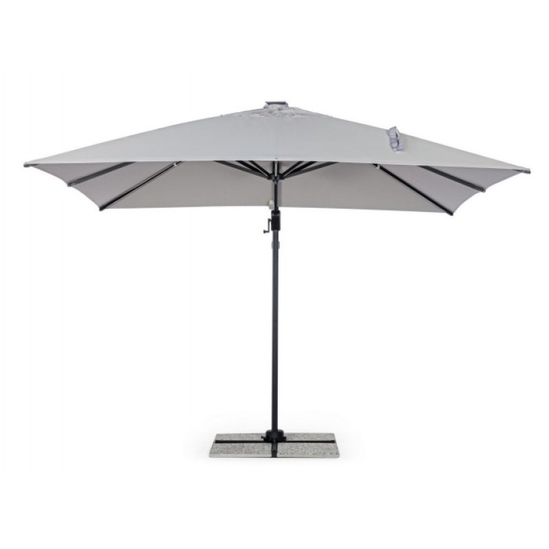 Ombrellone a braccio in alluminio grigio chiaro LED Ines 3x3 cm (copia)