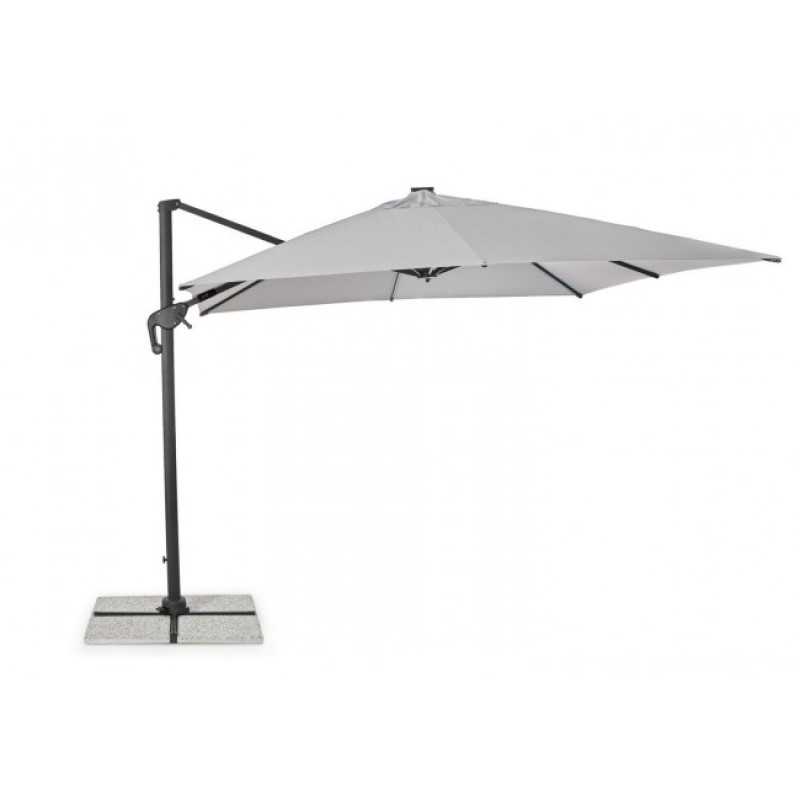 Ombrellone a braccio in alluminio grigio chiaro LED Ines 3x3 cm (copia)