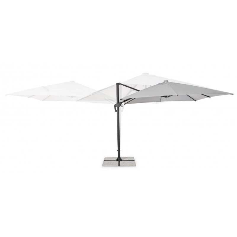 Ombrellone a braccio in alluminio grigio chiaro LED Ines 3x3 cm (copia)