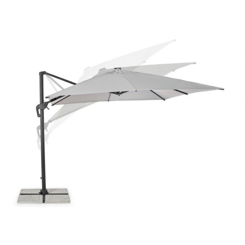 Ombrellone a braccio in alluminio grigio chiaro LED Ines 3x3 cm (copia)