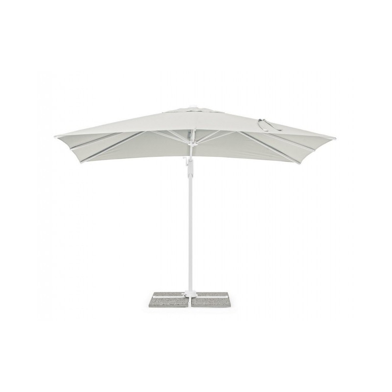 Ombrellone braccio Eden bianco-naturale 2x3 m iperbriko