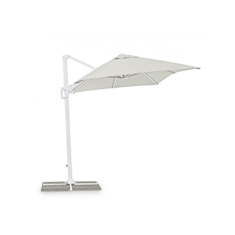 Ombrellone braccio Eden bianco-naturale 2x3 m iperbriko