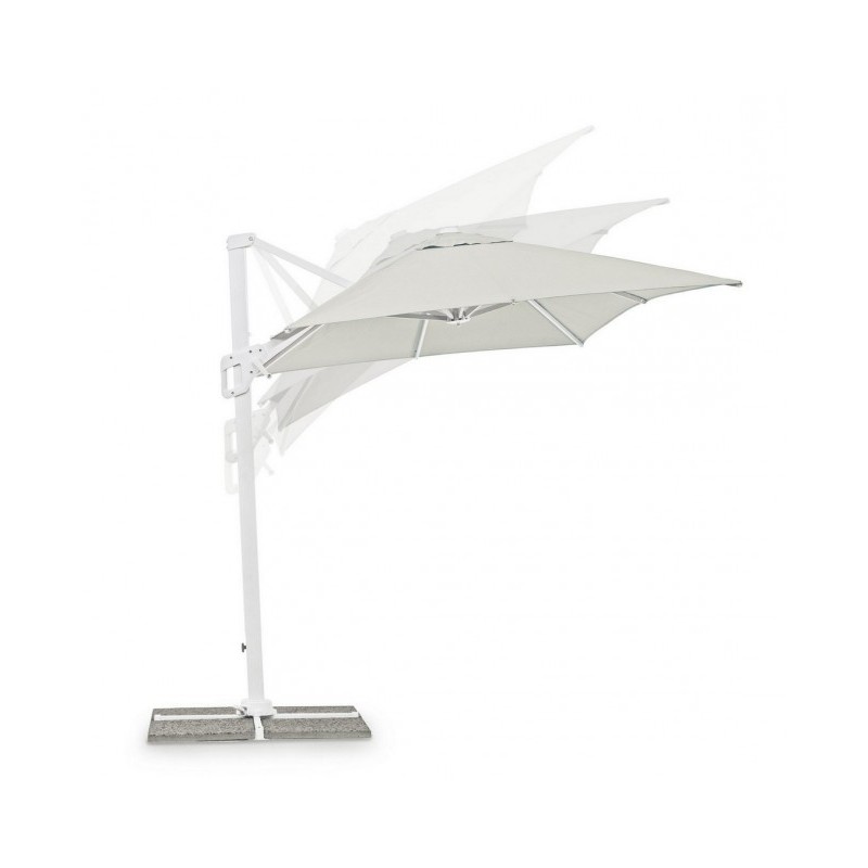 Ombrellone braccio Eden bianco-naturale 2x3 m iperbriko