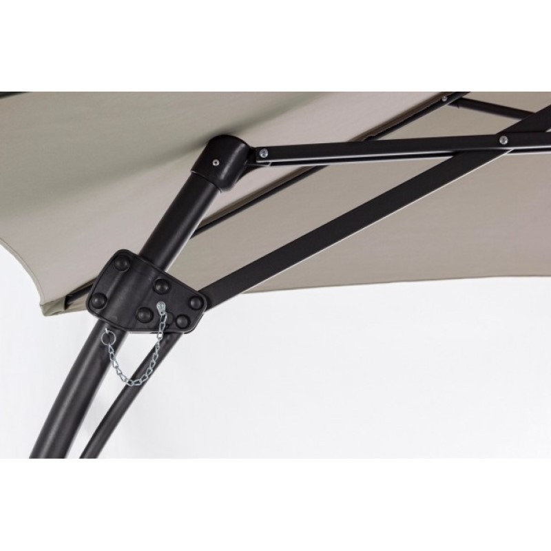 Ombrellone da giardino con braccio diametro 300x h253 cm SORRENTO Antracite-Tortora iperbriko