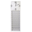 Orologio muro legno old time con portalettere cm 30x6h100