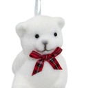 Orso di plastica con folla di brillantini 4ass L 7.5 x P 5.5 x H 6.2 cm