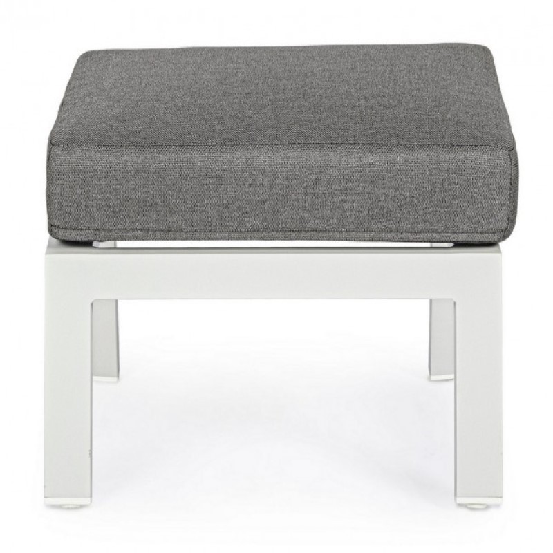 Ottoman in alluminio con cuscino Kledi lunar