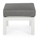 Ottoman in alluminio con cuscino Kledi lunar