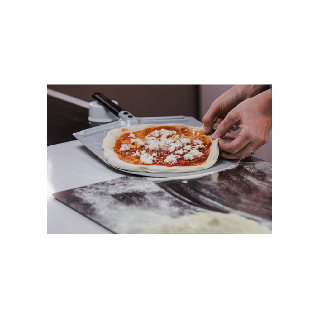 Pala per pizza in alluminio con manico corto - Gi.Metal 33 cm
