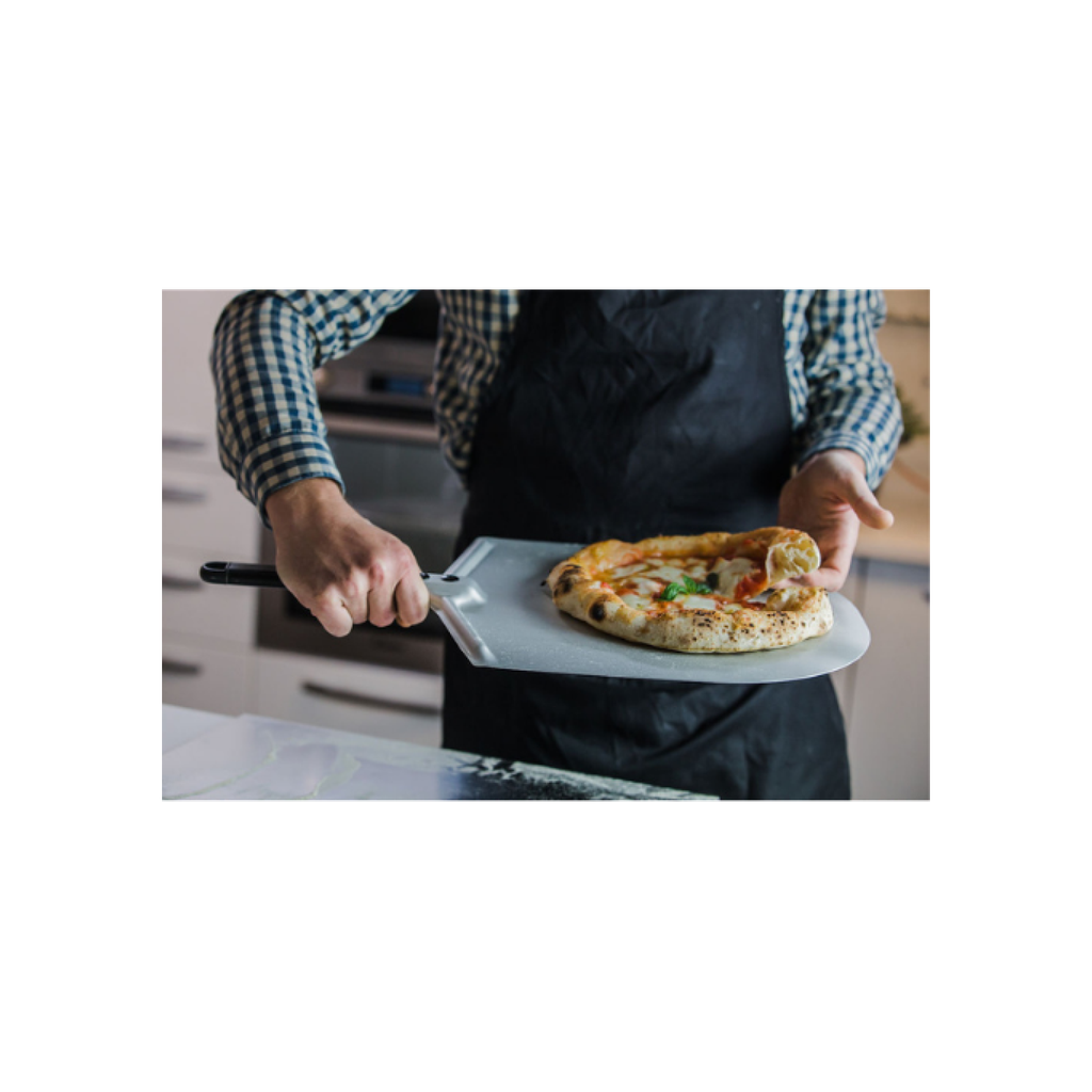 Pala per pizza in alluminio con manico corto - Gi.Metal 33 cm