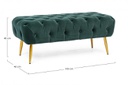 Panca Giacinta effetto velluto verde 103x46x40h cm