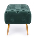 Panca Giacinta effetto velluto verde 103x46x40h cm