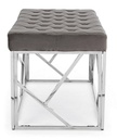 Panca Rayan in velluto grigio 97x44 cm