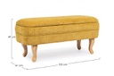 Panca contenitore chenille ocra apribile cm 102