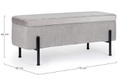 Panca contenitore kira naturale grigio chiaro cm 110