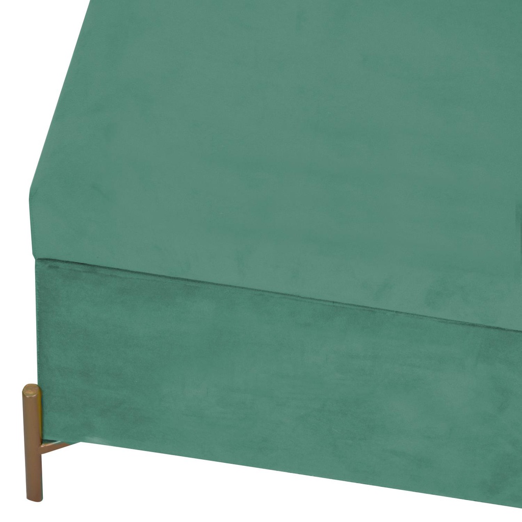 Panca contenitore velluto verde salvia cm 115x40h45