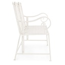 Panca pieghevole due posti in acciaio Bianca EMILY 115x60x h92 cm