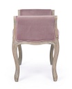 Panca singola classica legno velluto Diva cm 71 x 48 x 60