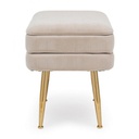 Panca singola contenitore Pavlina Beige effetto velluto