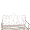 Panchina esterno metallo ragusa bianco cm 104x 55 x h90