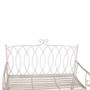 Panchina metallo Ragusa avorio cm104x55h95,5