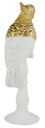 Pappagallo bianco su piedistallo tn-1915 cm17,5x13h41,5