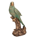 Pappagallo resina verde oro cm 11