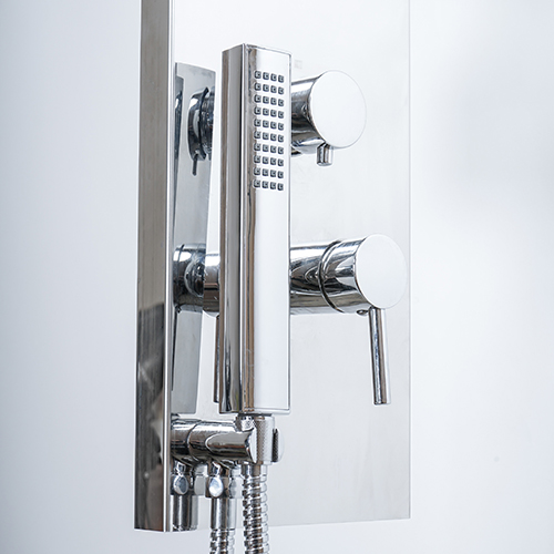 Parete attrezzata Trend inox lucido