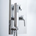 Parete attrezzata Trend inox lucido