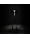 Lampada da terra Acrux in tessuto nero e legno STS