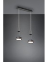 Lampadario Isola Doppio Disco Led Sospeso Franklin Antracite Trio Lighting