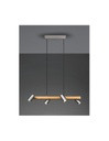 Lampadario Lineare Legno E Nichel 4 Spot Cilindrici Orientabili Marley Trio Lighting
