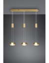 Lampadario Moderno Led 3 Dischi Ottone Franklin Trio Lighting