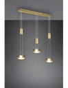 Lampadario Moderno Led 3 Dischi Ottone Franklin Trio Lighting