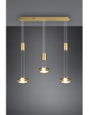Lampadario Moderno Led 3 Dischi Ottone Franklin Trio Lighting