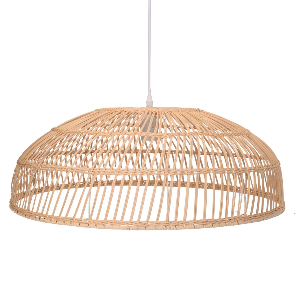 Lampadario rattan naturale con attacco cm ø60