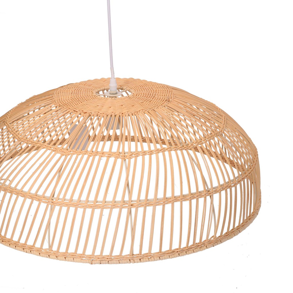 Lampadario rattan naturale con attacco cm ø60