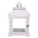 Lanterna legno bianco quadro cm24x16h39