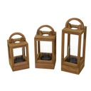 Lanterna legno naturale quadro cm18x18h41