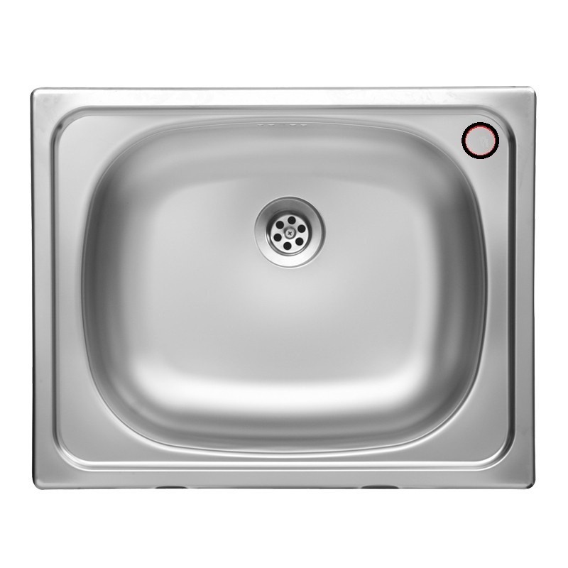 Lavello da cucina una vasca in acciaio inox satinato da incasso 40x50 cm(N20535) EFFEZ
