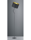Piantana Hostel Metallo Nero-Oro Paralume Orientabile H156 cm Trio Lighting
